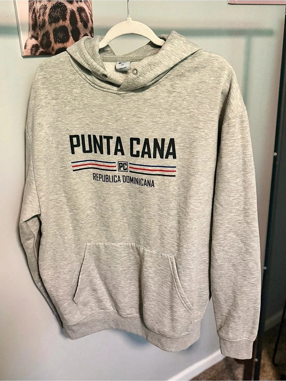 Cana Island Graphic Hoodie Gray 2XL Like New